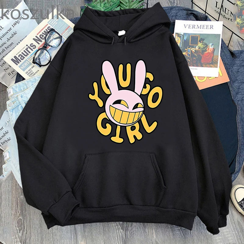 The Amazing Digital Circus Jax Hoodies Fashion Women Harajuku Funny Kawaii Hoodies Unisex Casual Vintage Pullovers Sweatshirts