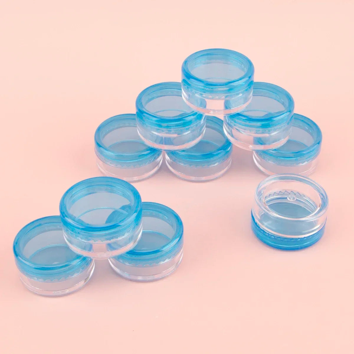 10pcs Make Up Jar Cosmetic Sample Empty Container Plastic Round Lid Small Bottle Eyeshadow Cream Travel Pot 2g 3g 5g 10g 15g 20g