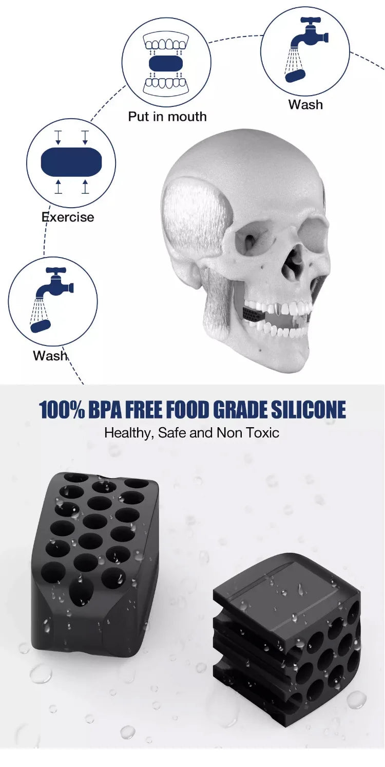 2PCS Silicone Jaw Exerciser Facial Toner & Jawline Fitness Ball Neck Toning Equipment Facial Beauty Tool Double Chin Exerciser Viralgem Store