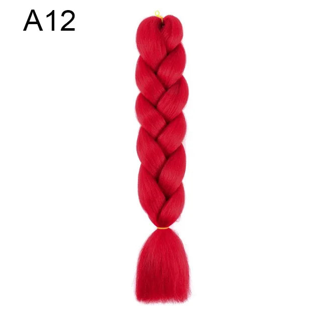 24Inch Synthetic Yaki Braids Hair Ombre Braiding Hair Jumbo Braid DIY Green Hair Extension for Women