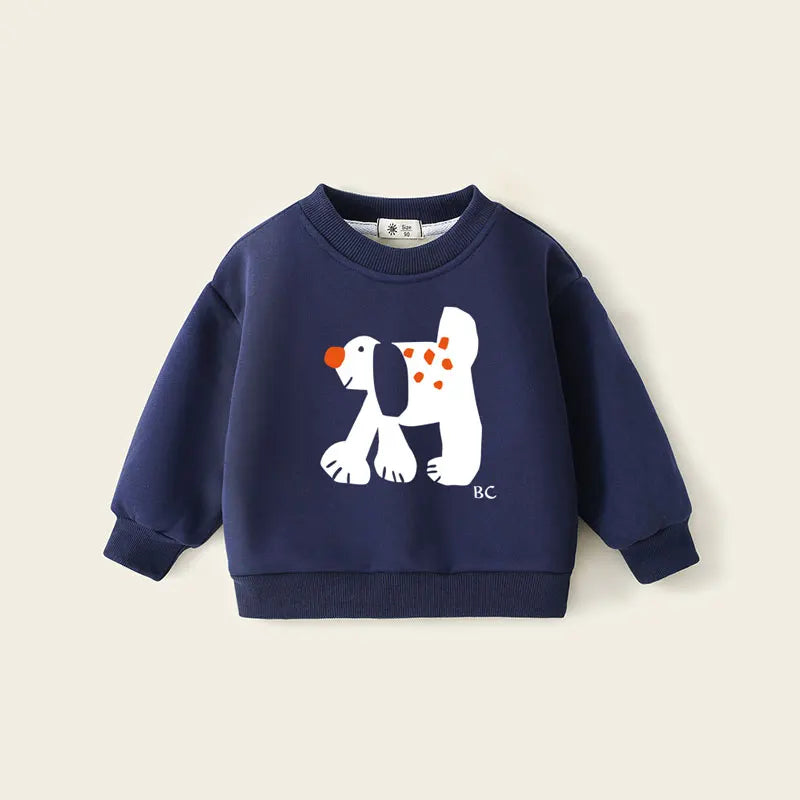 Winter Kids Sweatshirts Plus Velvet Children Pullover 2024 Warm Boy T-shirts Cartoon Girls Fleece Hoodies Baby Outerwear Clothes Viralgem Store