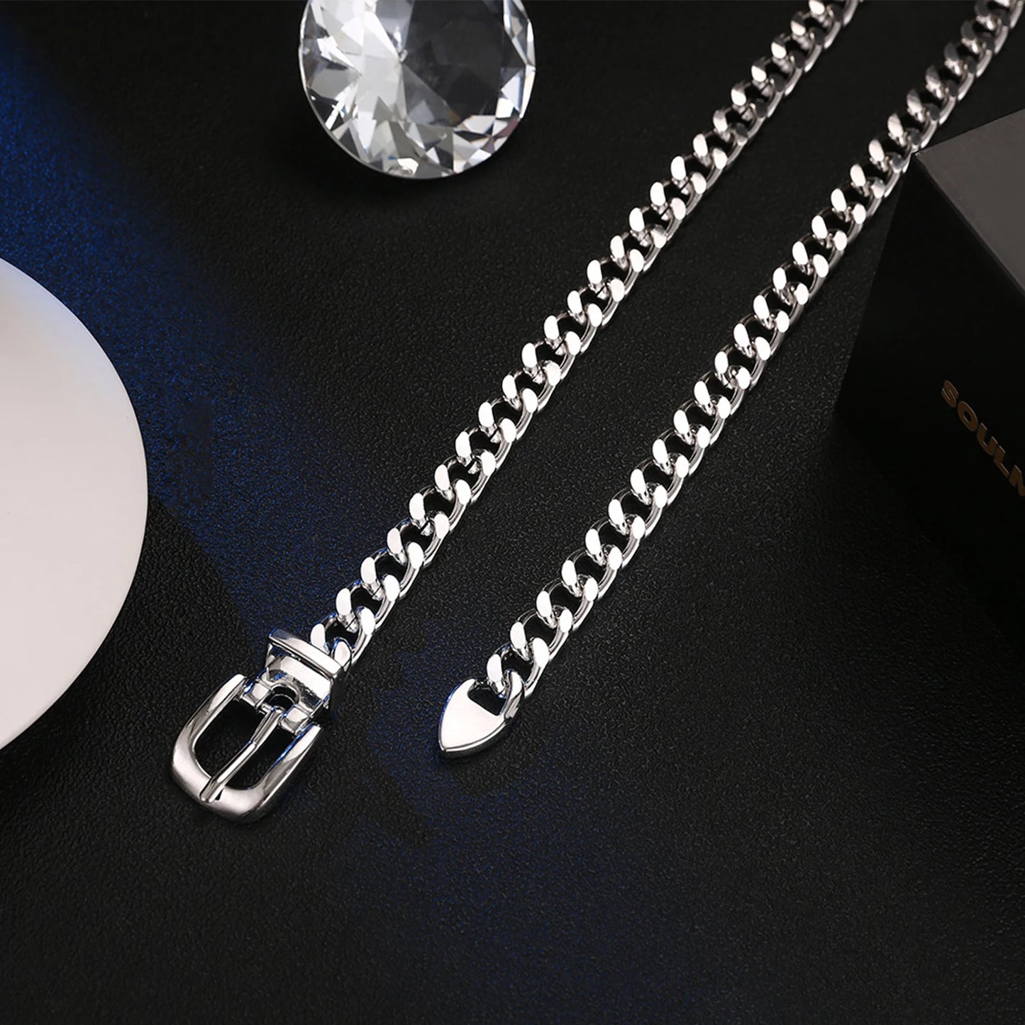 1 PC Women's Chain Belt Metal Waist Chain Dress Belts Metal Belt Adjustable