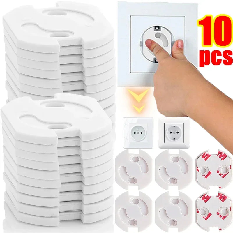 1/10pcs  Baby Safety Child Electric Socket Outlet Plug Protection Security Two Phase Safe Lock Cover Kids Sockets Cover Plugs Viralgem Store