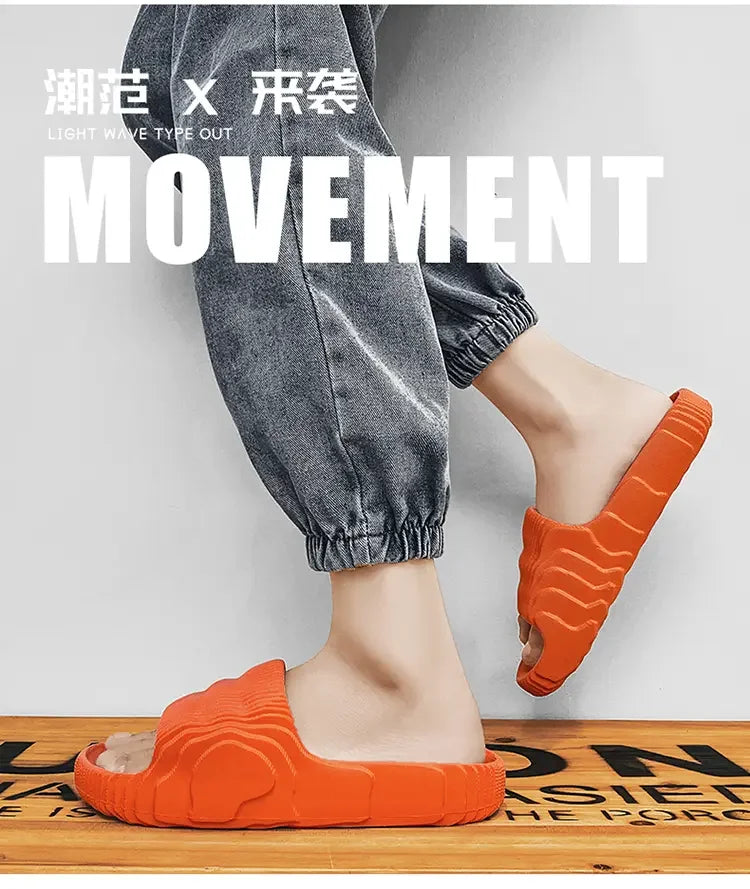 Summer EVA Slippers for Women Men Fashion Beach Sandals Soft Sole Platform Slides Outdoor Toe Open Shoes Unisex Size 29-46