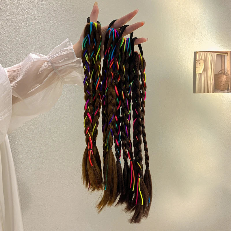 AISHG 1Pcs Synthetic Bubble Twist Ponytail For Women Elastic Twist Braid Rope Rubber Band Natural Lantern Girls Hair Accessories