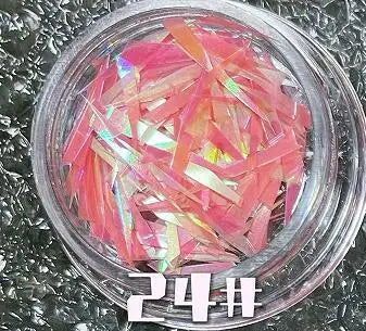 1Box Irregular Aurora Mirror Broken Glass Paper Nail Foil Decals Japanese Laser Patch DIY Rainbow Transfer Piece Manicure Decor#