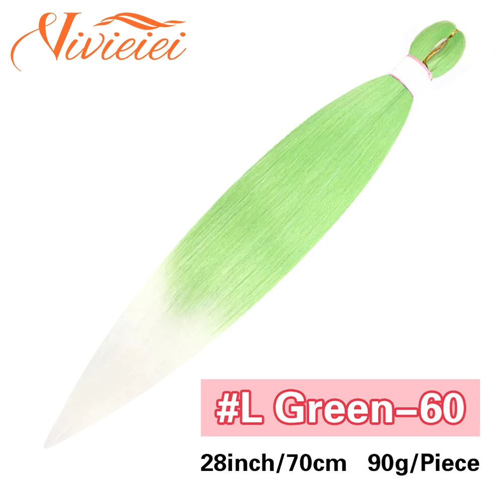 Synthetic Jumbo Braids Hair Extensions 28 Inch Braiding Hair Pre Stretched Orange Green White Blue Red Pink Purple Braids Viralgem Store