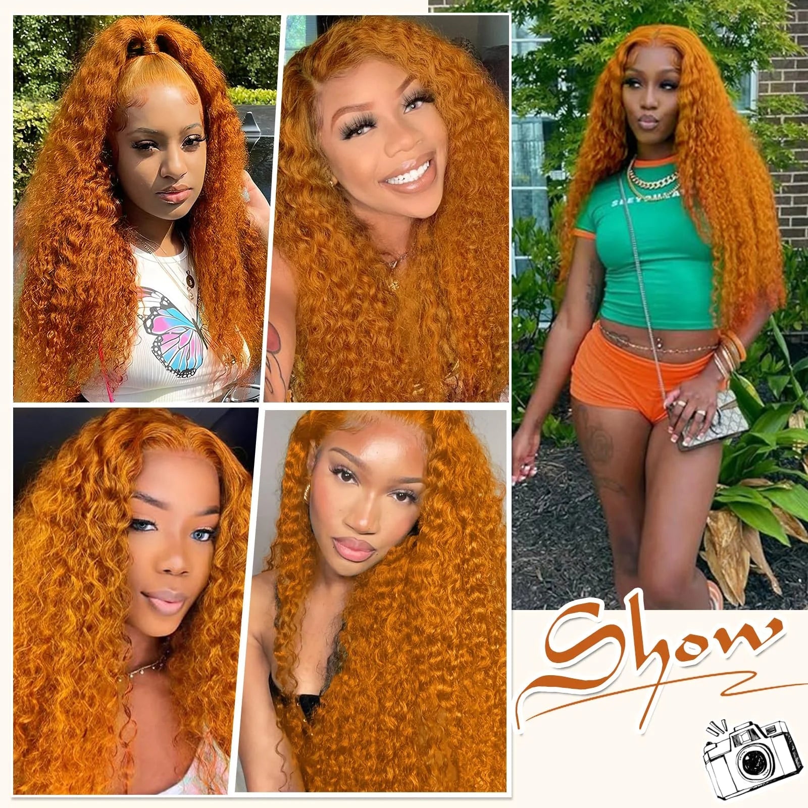 13x4 250% Density Ginger Deep Wave Lace Front Wigs Human Hair 30 Inch Wigs Human Hair HD Lace Front Wigs Human Hair Black Women Viralgem Store