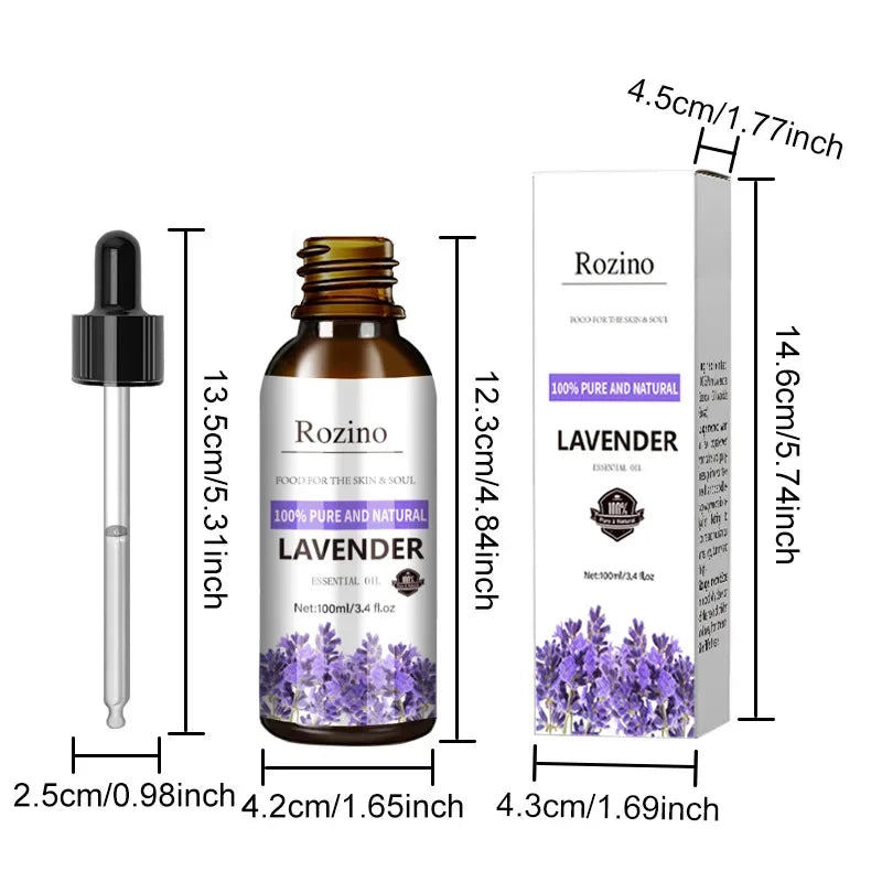 100ml  Lavender Plant Essential Oil SPA Perfume Moisturizing Comfortable Calming Nourishing and Moisturizing Massage Essence