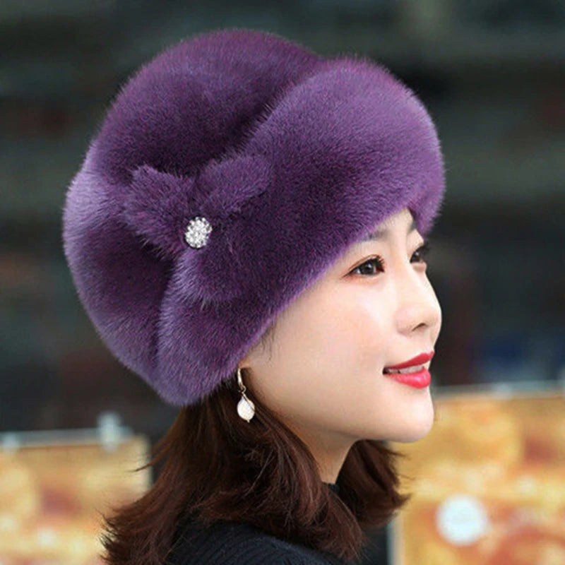 Winter Fashion Hat For Women Fashion Outdoor Warm Hats Thick Warm All-Match Female Hat Simple Comfortable Solid Color Hats 2024