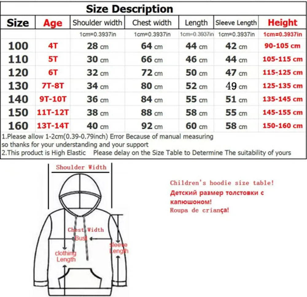 Vintage Harajuku Hoodies Retro DailySporty Cartoon Kids Printed Comfortable Loose Streetwear Letter Autumn Winter Clothes