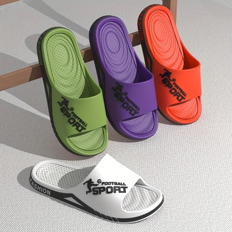 2025 new men's slippers summer PVC men's soft slippers outdoor sports thick anti slip cool slippers beach bathroom home sandals Viralgem Store