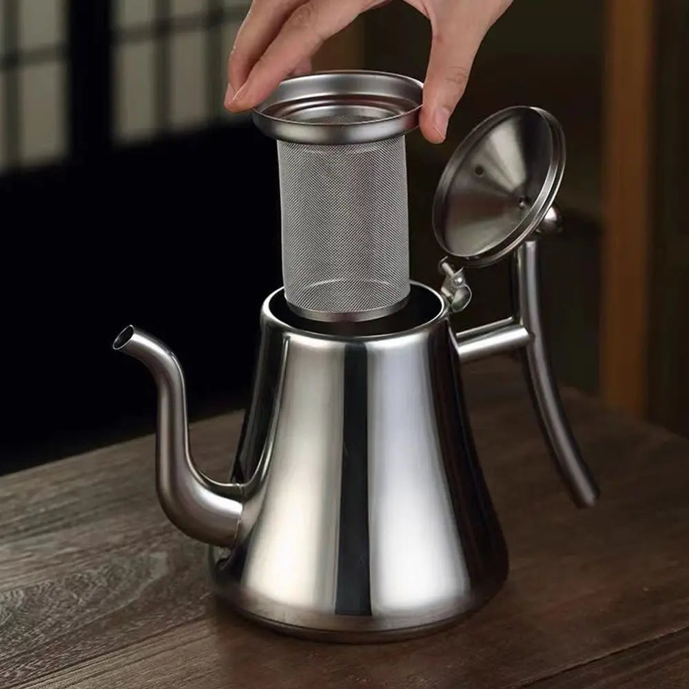 1.0L/1.5L/2.0L Tea Kettle Stainless Steel Teapot Removable Infuser for Loose Flower Tea Coffee Stovetop Safe Water Kettle Viralgem Store