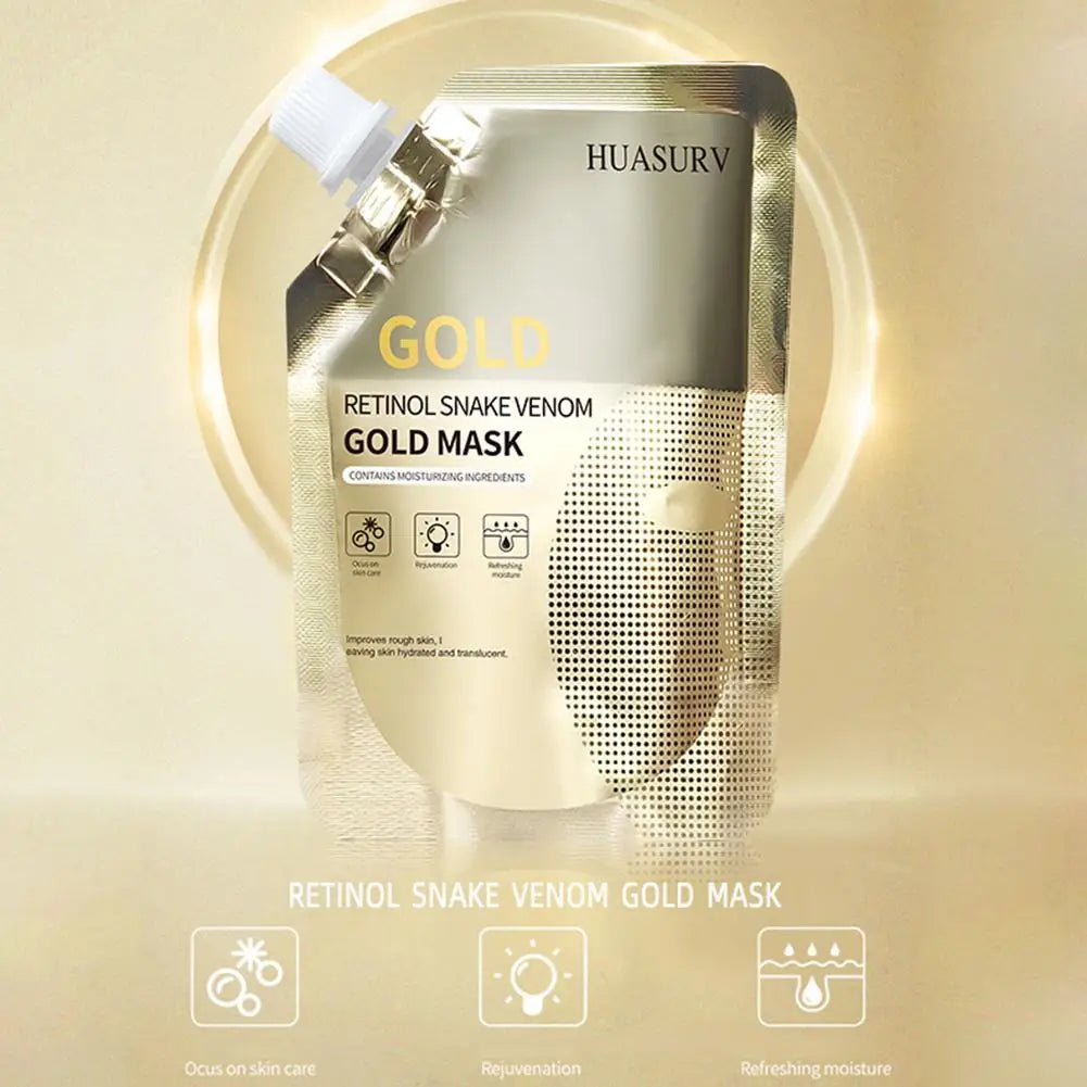 2pcs*100g Moisturizing Retinol Snake Venom Peptide Gold Mask Moisturizing Firmness Brighten Facial Mask Oil Control Skin Care Viralgem Store