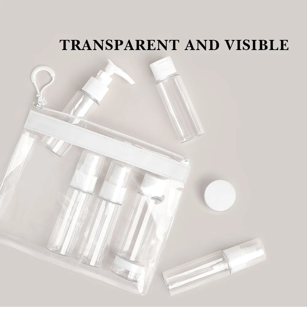 Travel Makeup Cosmetic Face Cream Pot Bottles Transparent Plastic Travel Accessories Empty Make Up Container Bottle