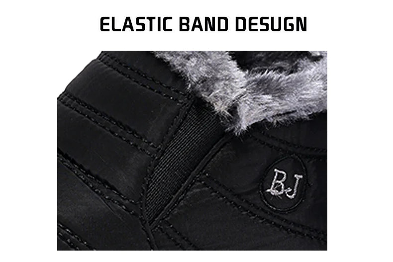 Winter Men Boots Waterproof Snow Boots Warm Fur Casual Men Shoes Antislip Ankel Boots Plush Cotton Shoes