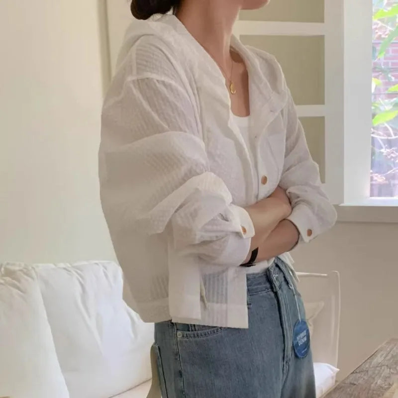 Women Shirt Summer Fashion Sunshade Long Sleeve Casual Freshlook Styles