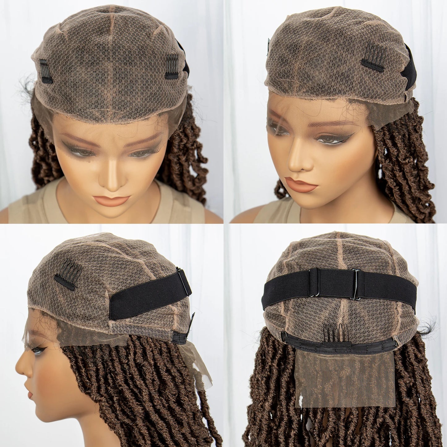 Synthetic Dreadlock Braided Wigs with Baby Hair Full Lace Braids Wigs Knotless Wigs Lace Wigs for Women Twisted Braids Wig