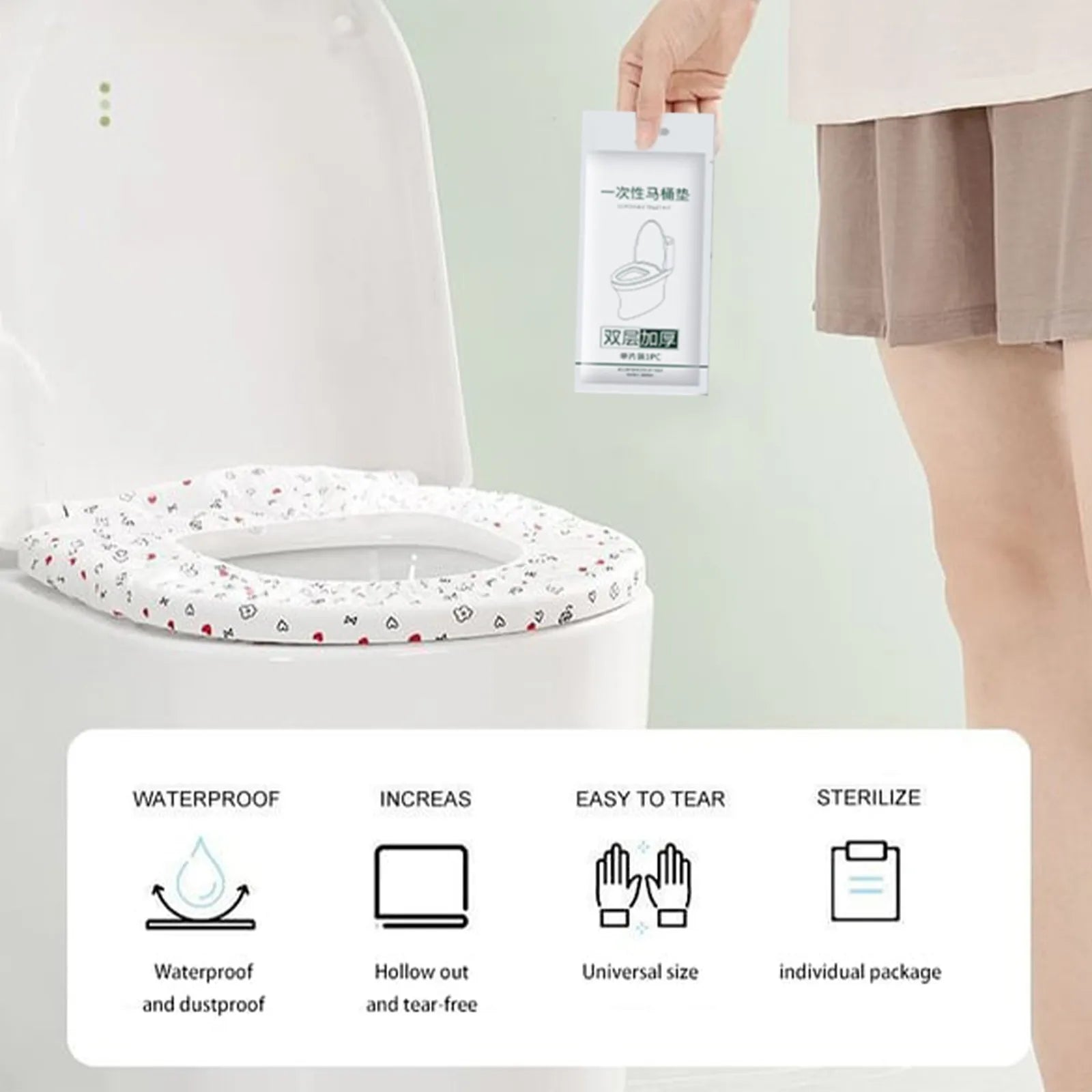 1-50pcs Disposable Toilet Seat Cover Non-woven Fabric Toilet Mat Seat Waterproof Soluble Water Todder Toilet Training Seat Cover Viralgem Store