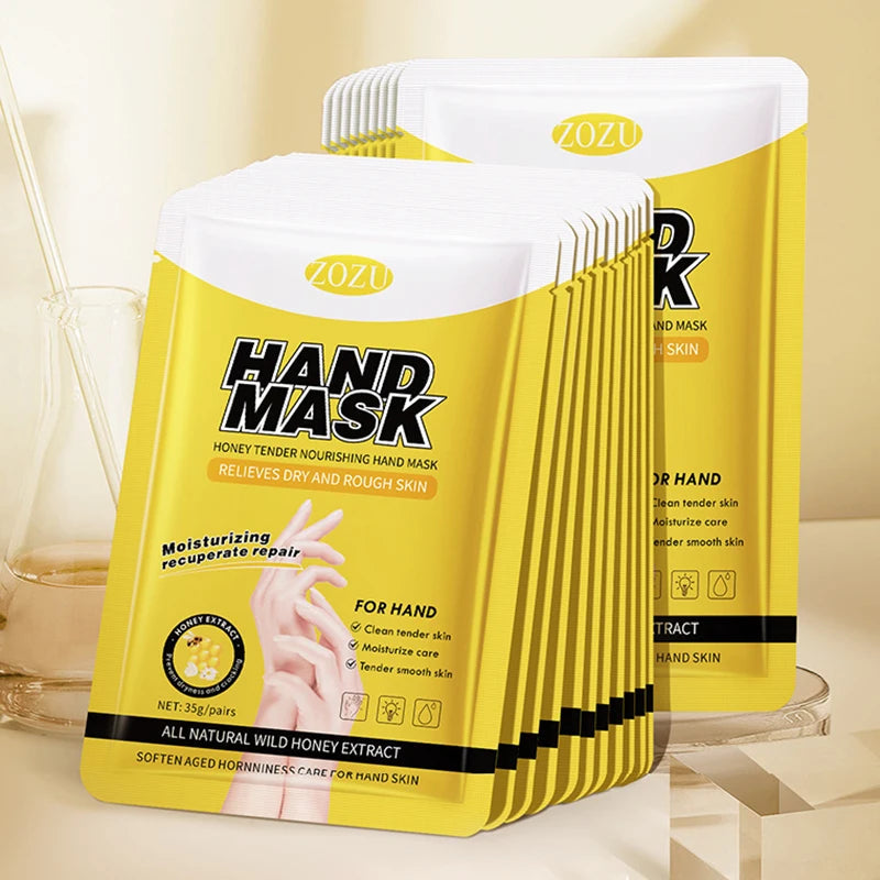 10 Pairs Honey Hand Mask Hands skincare Masks Moisturizing Nourishing Hydrating Tendering Smoothing Hands Skin Care Products Viralgem Store