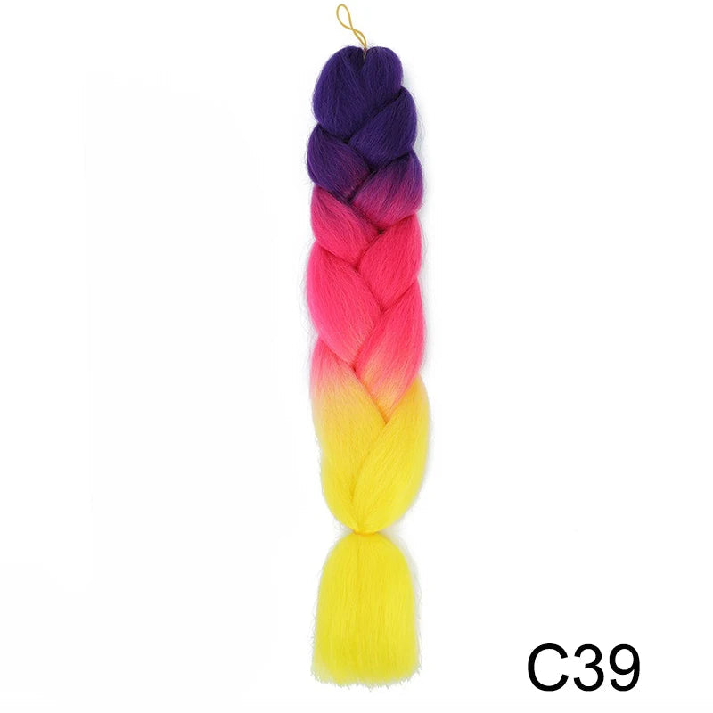 WIGSIN 24Inch Synthetic Long Straight Jumbo Braiding Hair Extension DIY Box Twist Crochet Hairpiece for Women Viralgem Store