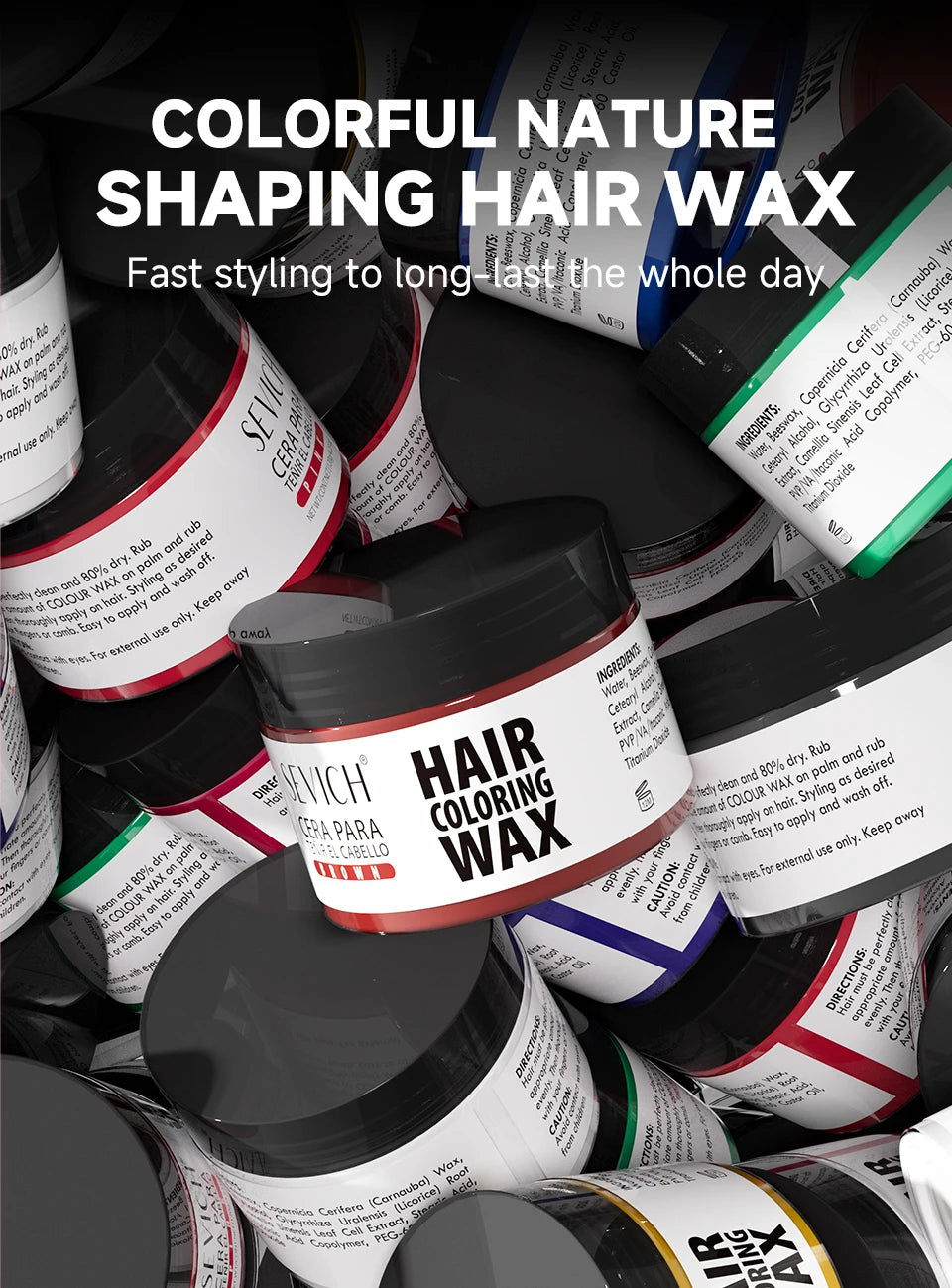 Temporary Hair Color Wax 13 Colors Hair Styling Hair Dyeing Paste Long Lasting Hair Dye Mud Kids Diy Hair Colour Cream Wax 50g Viralgem Store