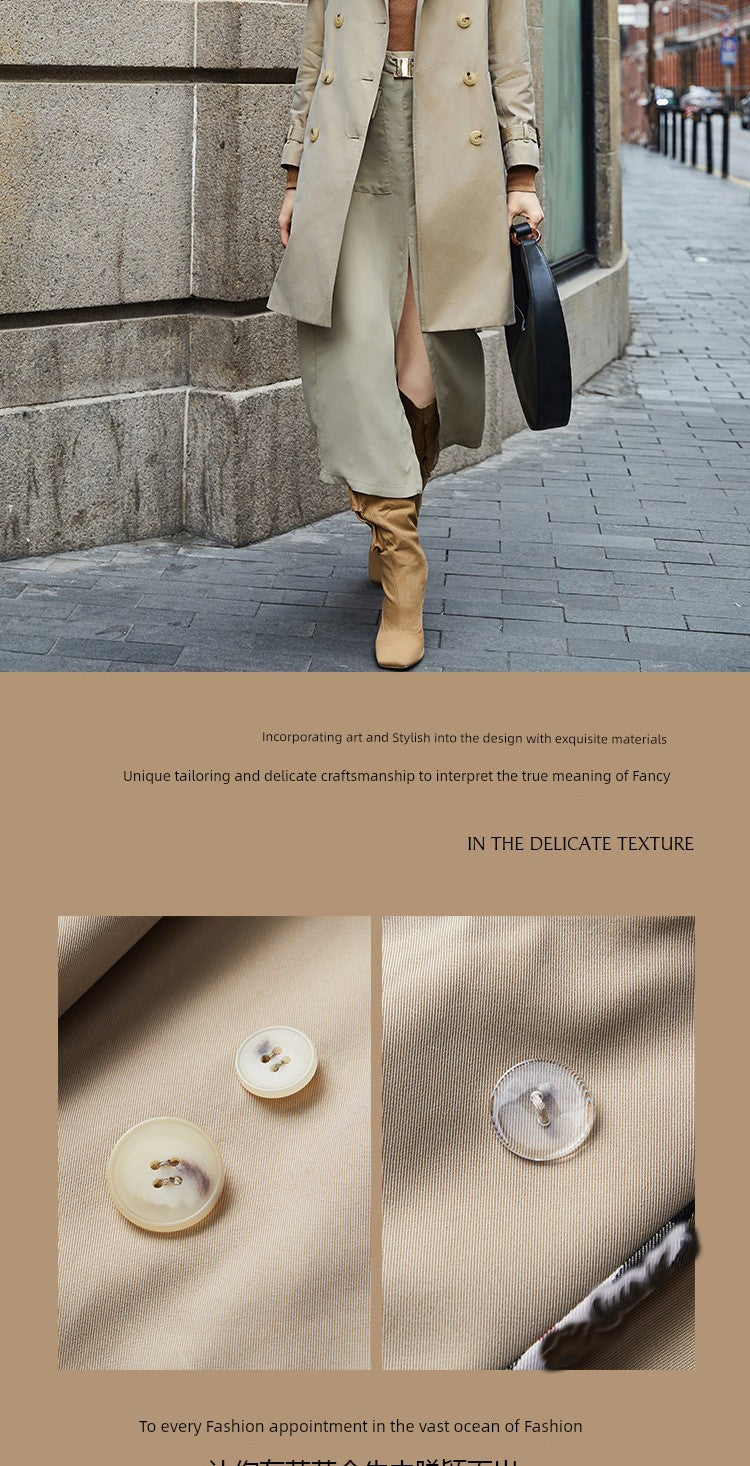 SOURCE Factory Dfvf Quanzhixian Chameleon Chelsea 2.0 Long Trench Coat Waterproof Anti-Wrinkle Elegant British Viralgem Store