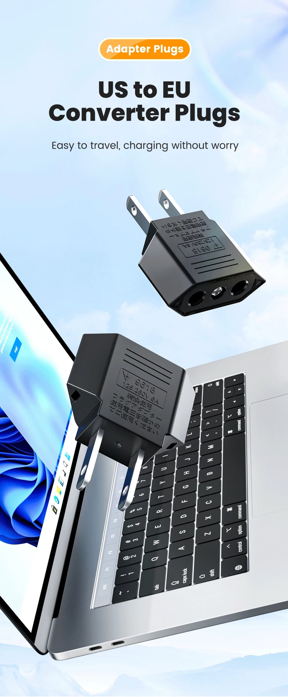 1-10PCS US Electrical Plug Adapter US America To EU European China CN Canada CA Travel Converter Plugs Power Socket AC Outlet