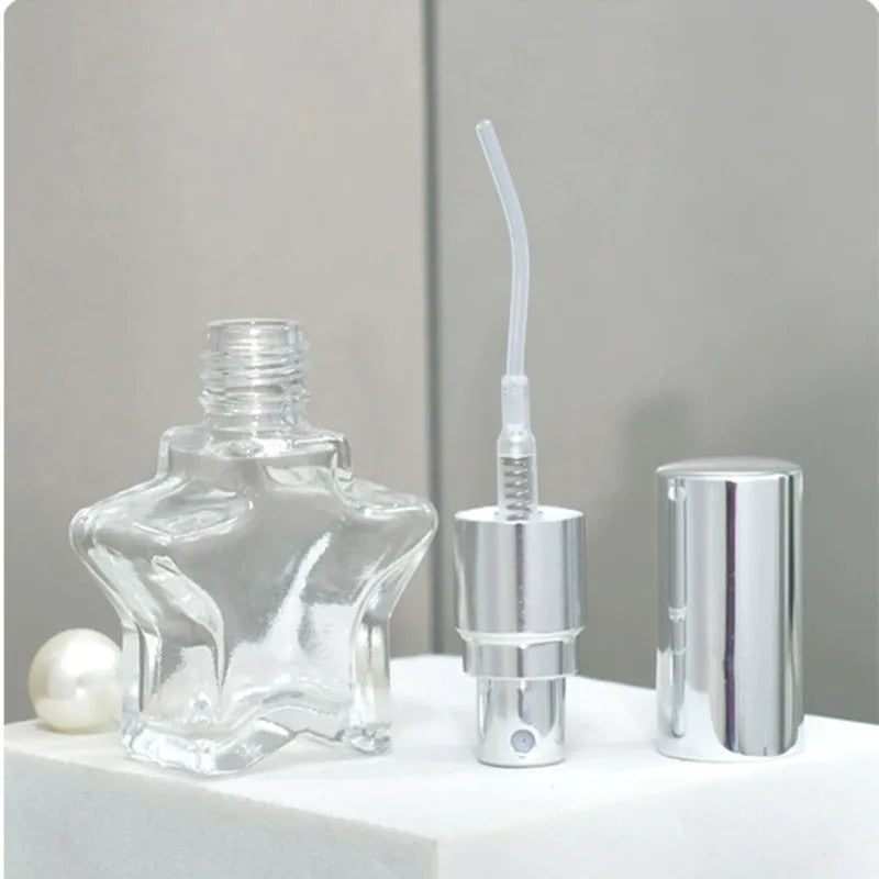 10/30/50pcs 8ml Star Shape Glass Perfume Bottle With Atomizer Empty Spray Cosmetic Liquid Mini Refillable Bottles