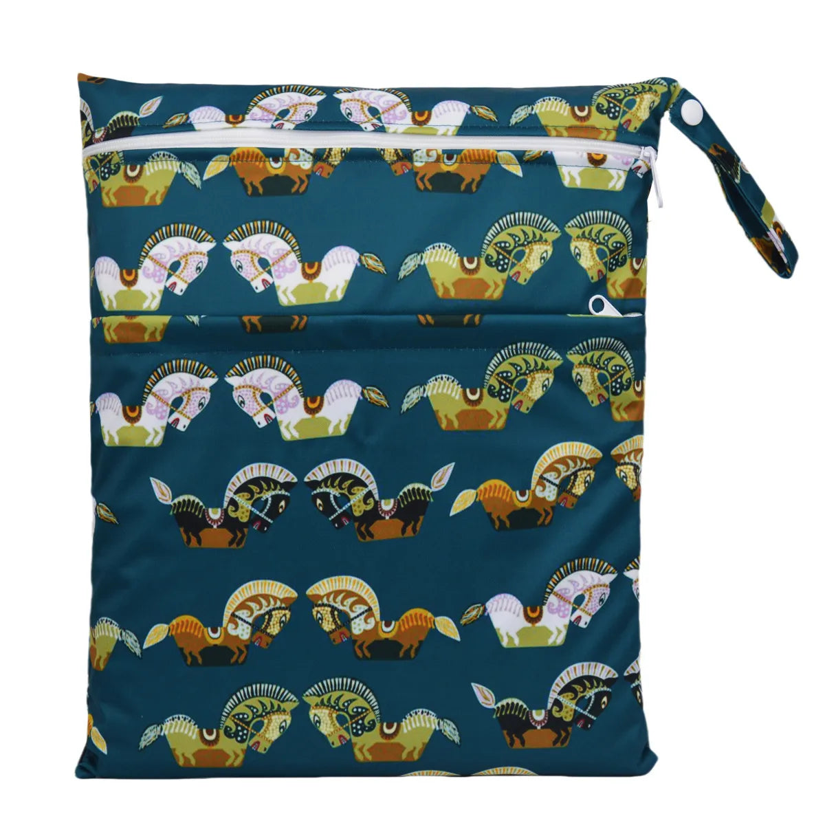 [Sigzagor] Wet Dry Bag With Two Zippered Baby Diaper Nappy Waterproof Reusable Washable Viralgem Store