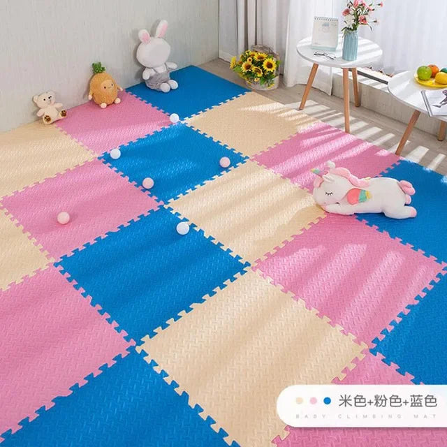 16pcs Foam Baby Play Mat Puzzle Mat Kids Interlocking Exercise Tiles Rugs Puzzle Floor Tiles Toy Carpet Soft Carpet 30*30*1cm Viralgem Store