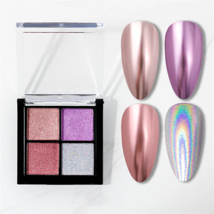 1 Box Mirror Glitter Powder Nail Decoration Metallic Chrome Nail Powder Set Y2K Rubbing Glitter Pigment Flakes Manicure Accessor