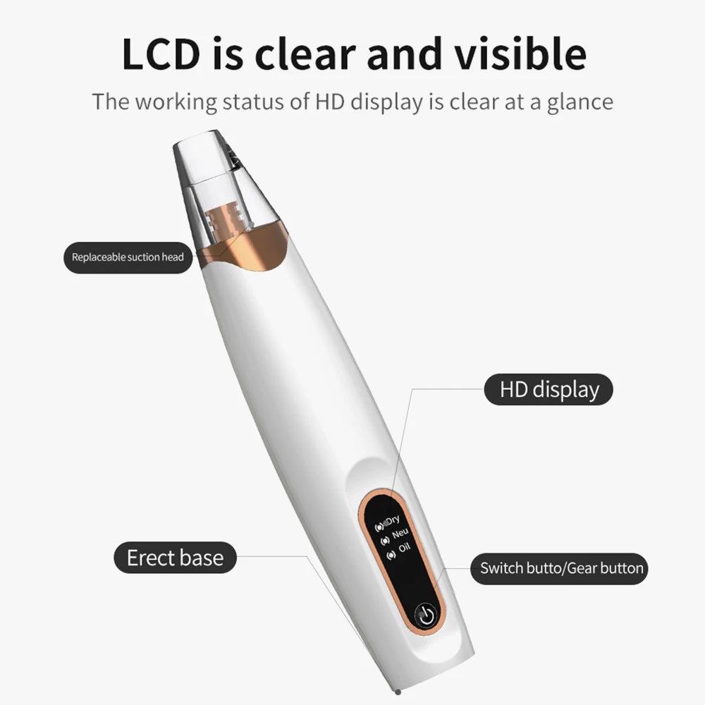 USB Rechargeable Electric Blackhead Remover Vacuum Face Pore Cleaner Whiteheads Black Spots Pimple Acne Extractor Skin Care Set Viralgem Store