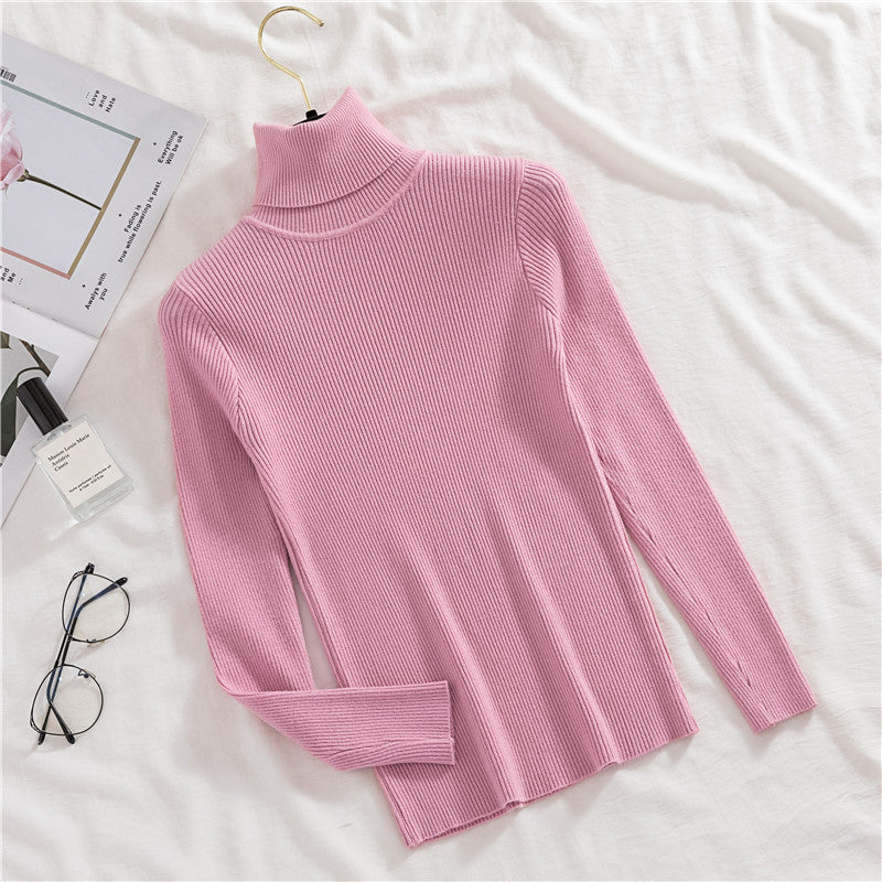 Women Turtleneck Sweater Knitted Soft Pullovers Cashmere Jumpers Basic Soft Sweaters For Women 2024 Autumn Winter