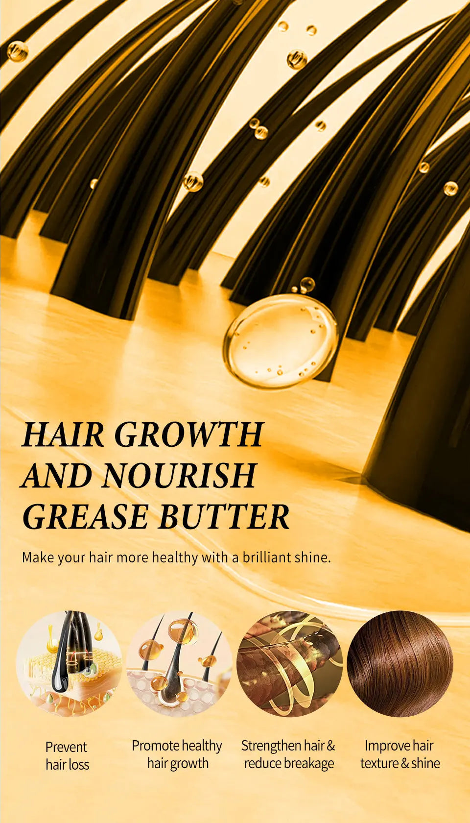 100% Pure Organic Hair Mask Batana Oil Hair Growth Oil Natural Treatment Nourish Reduce Hair Loss Anti-Breakage Hair Products