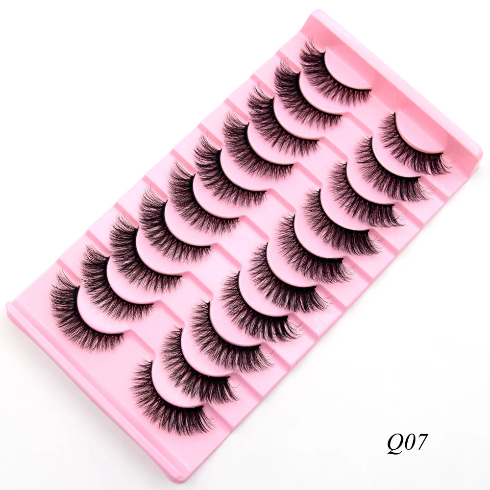 Visofree 3/10 Pairs Faux Mink Lashes Make Up Eyelashes Thick False Cils Natural Eyelash Extension Hand Made Fake Eyelashes Q03