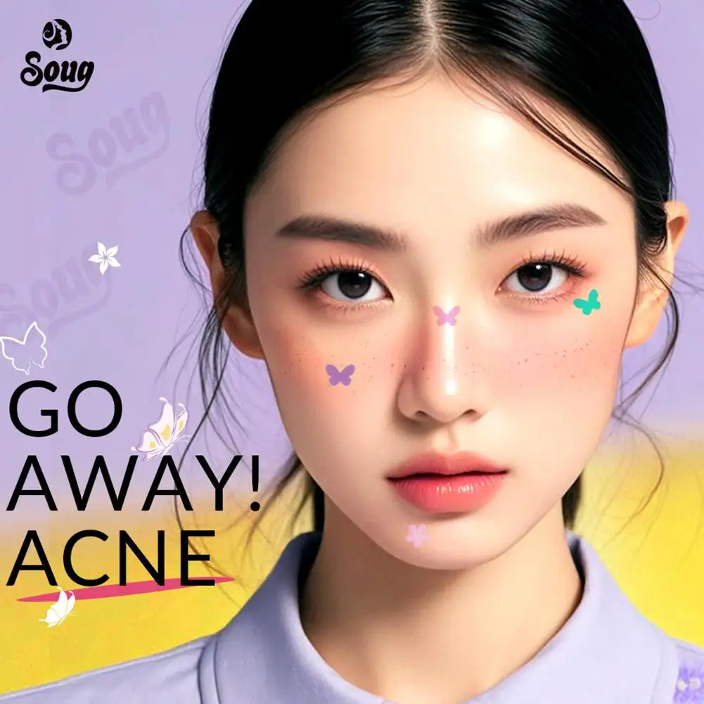 120Pcs Butterfly Shape Acne Pimple Patch Stickers Blemish Spot Concealer Cover 0.1mm Acne Treatment Pimple Remover Skin Care Viralgem Store