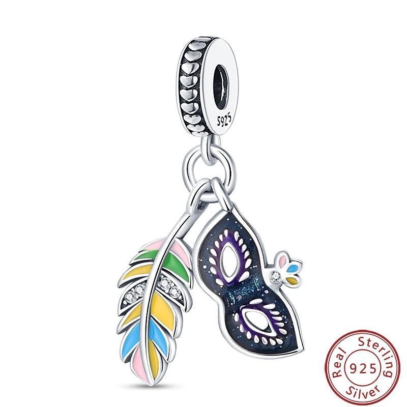 100% 925 Silver Parrot Hummingbird Owl Birds Fashion Design Charms Beads 3mm DIY Fine Jewelry Gifts Making Viralgem Store