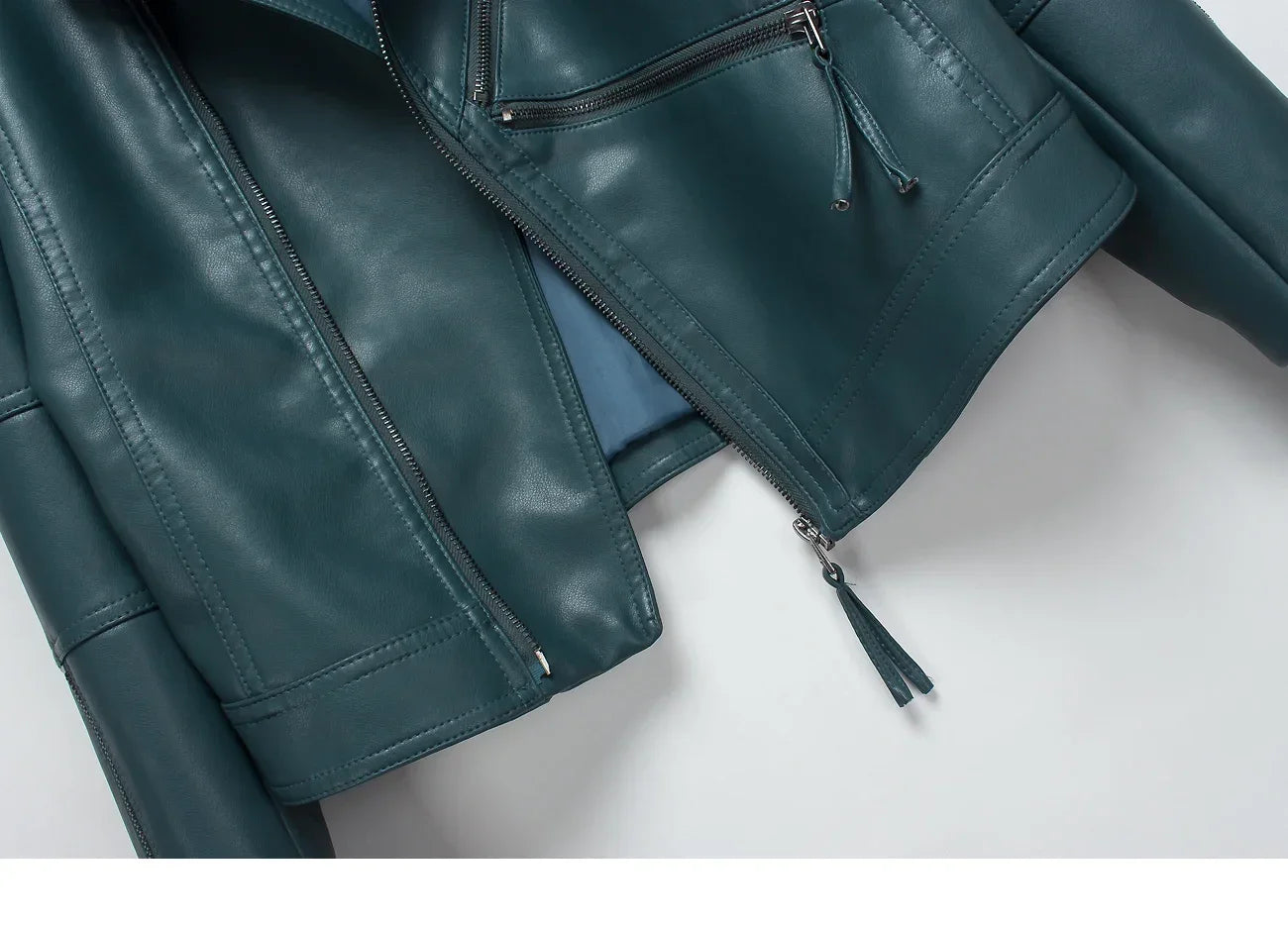 Spring Autumn Vintage Faux Leather Jacket Women Brown Moto Biker  Leather Coats Casual Street Wear Zipper PU Basic Outwear