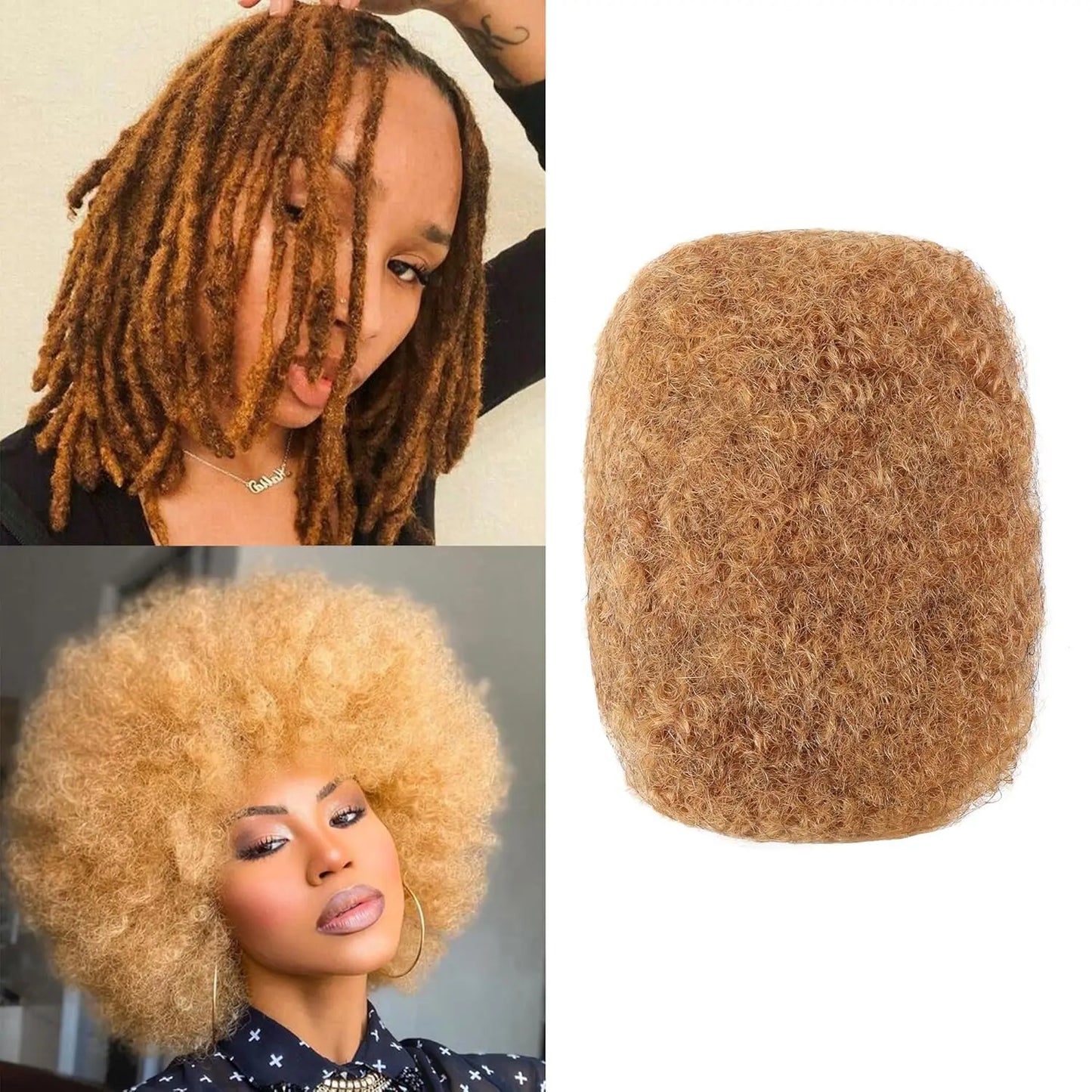 Afro Kinkys Bulk Synthetic Hair for Dreadlock Extensions Loc Repair Braiding Twist Tight Afro Kinky Synthetic Hair for Locs