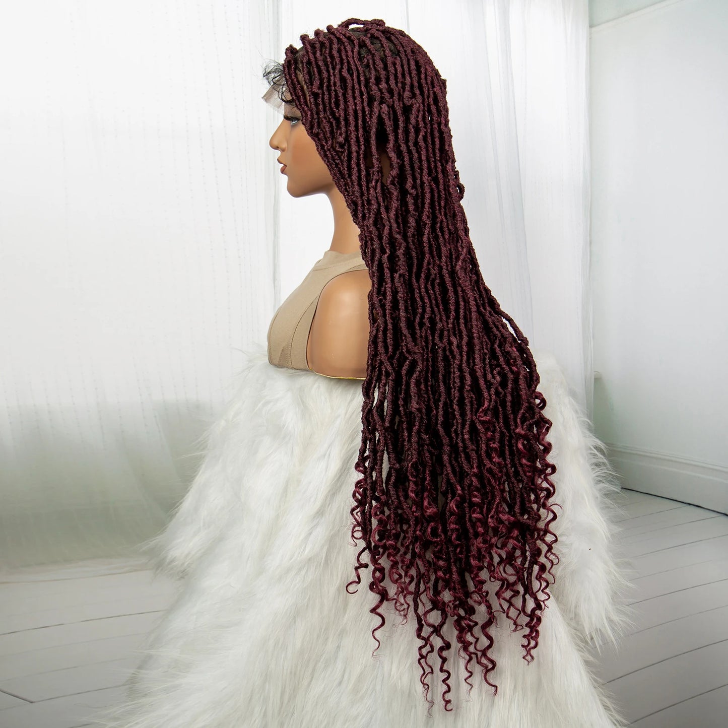 Synthetic Dreadlock Braided Wigs with Baby Hair Full Lace Braids Wigs Knotless Wigs Lace Wigs for Women Twisted Braids Wig