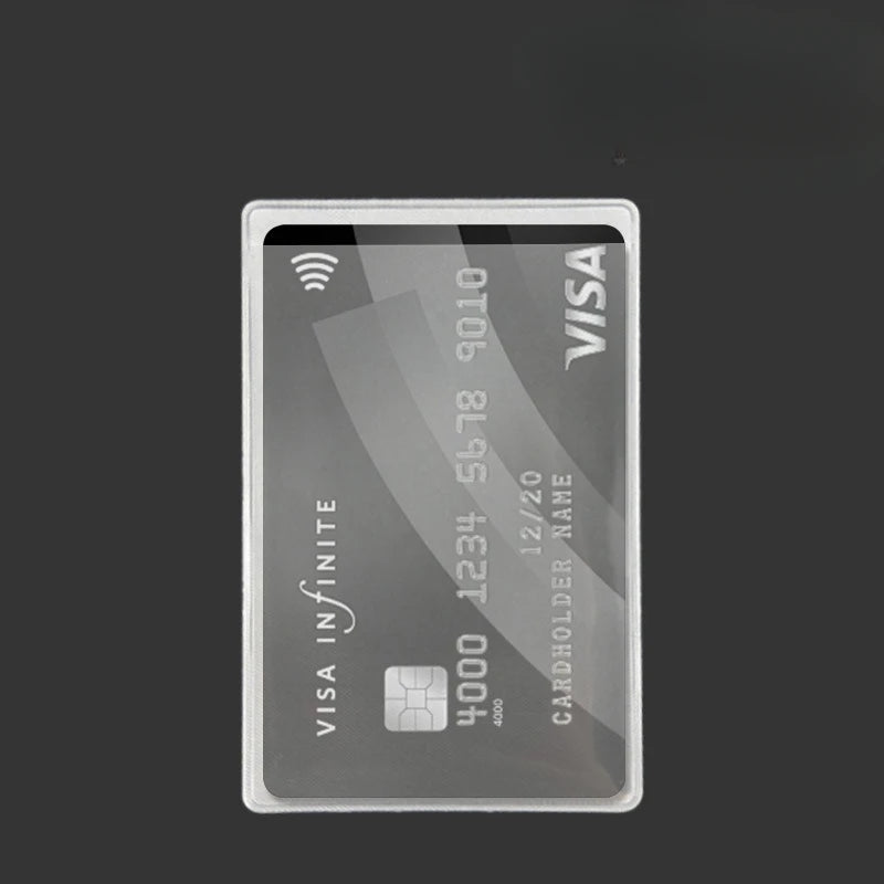 12PCS PVC Waterproof Transparent Card Holder Plastic Card id Holders Case To Protect Credit Cards Card Protector Cardholder Bags