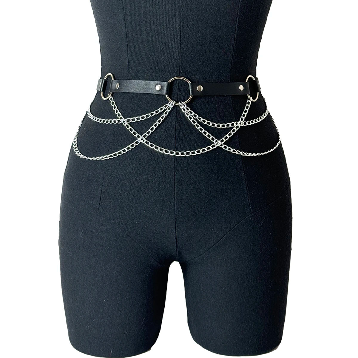 ﻿ Women Sexy Leather Harness Belt Waist Chain Harness Fashion Waistband Accessory Leisure Punk Gothic Clothing Jewelry Belt Viralgem Store