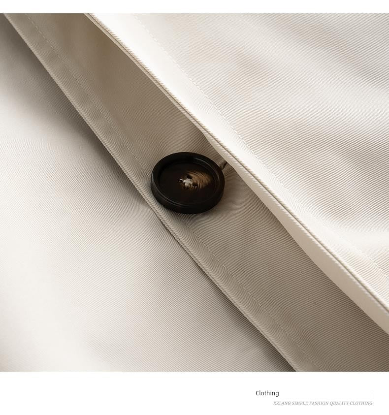 2024 Spring & Fall New Arrival K-style Loose Lapels Men's Mid-Length Trench Coat Japanese-Style Retro Casual Korean Coat Men Viralgem Store