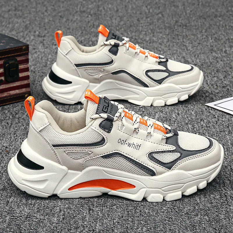 2024 New Men Sneakers Mesh Breathable Outdoor Running Shoes Fashion Casual Tennis Shoes Lightweight Comfortable Male Sport Shoes