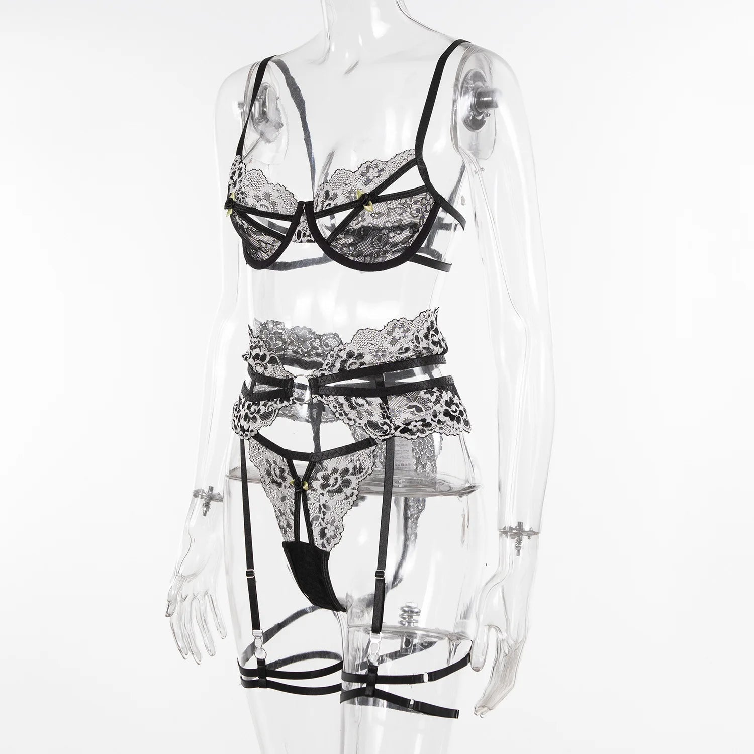 Toucheart Sexy Bra Set Contrast Color Lace Hollow Breathable Garter Hot Erotic Sexy Costumes Underwear Seamless Bra Thong Suit Viralgem Store