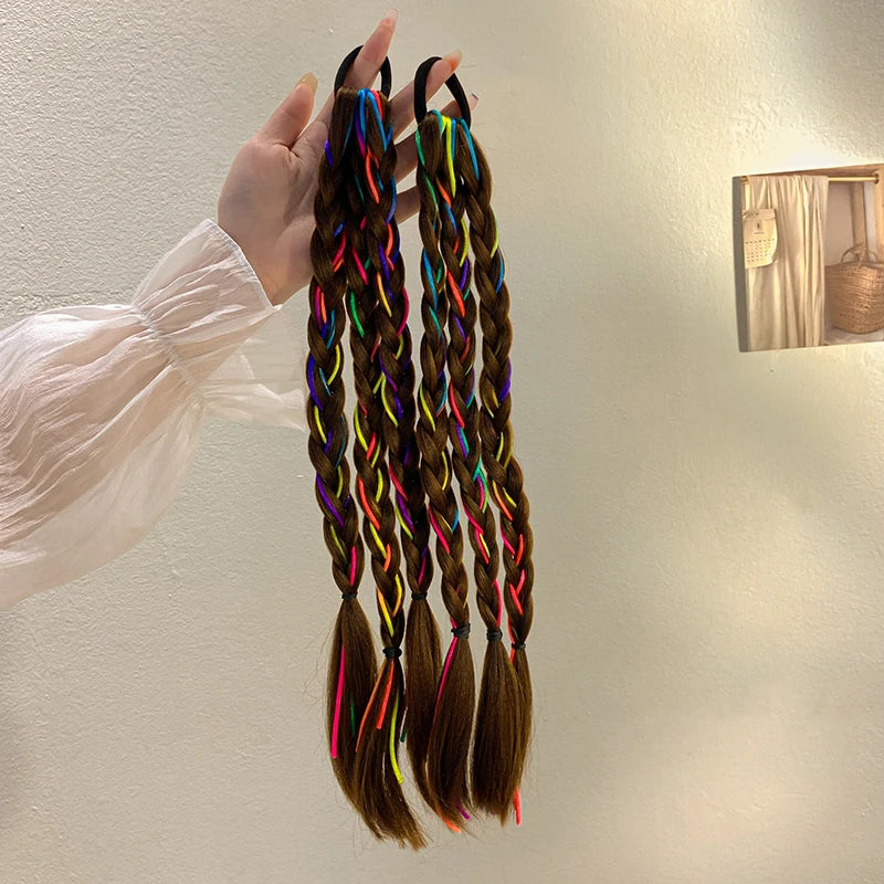 AISHG 1Pcs Synthetic Bubble Twist Ponytail For Women Elastic Twist Braid Rope Rubber Band Natural Lantern Girls Hair Accessories