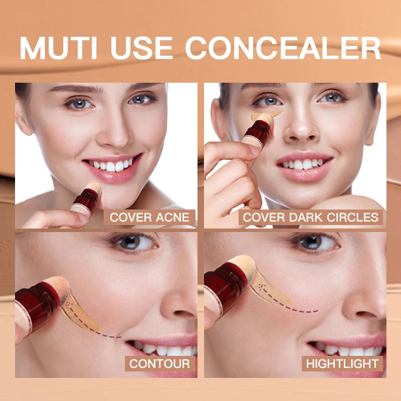 Sponge Head Concealer For Dark Circles Tears Freckles  Corrector Acne Dark Circles High-end Makeup Natural Skin Makeup Cosmetics
