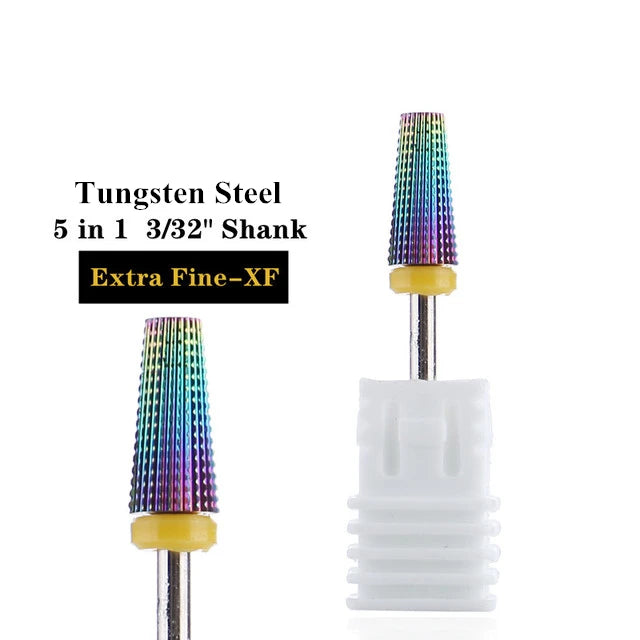 1pcs Tungsten Carbide Nail Drill Bit Electric Manicure Drill Machine Replacement Gringing Heads for Acrylic Gel Polishing Remove