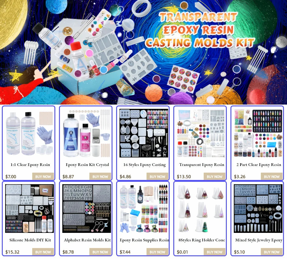 8Styles Ring Holder Cone Resin Molds Pyramid Silicone Mold for Resin Casting DIY Jewelry Ring Display Stand Candle Making Crafts